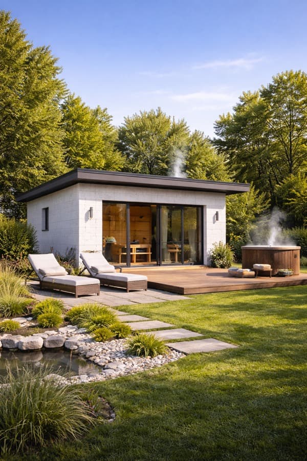 Баня из газобетонных блоков в Нижнем Новгороде