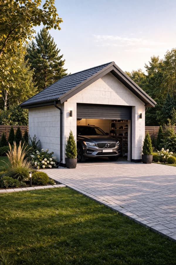 Гараж из газоблоков в Нижнем Новгороде