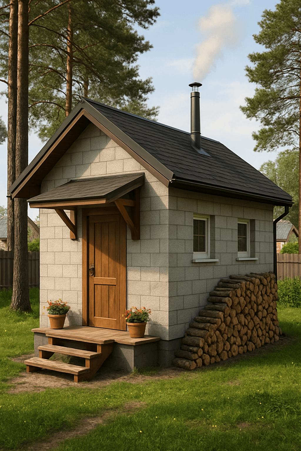 Баня 4×6 из газобетона в Самаре